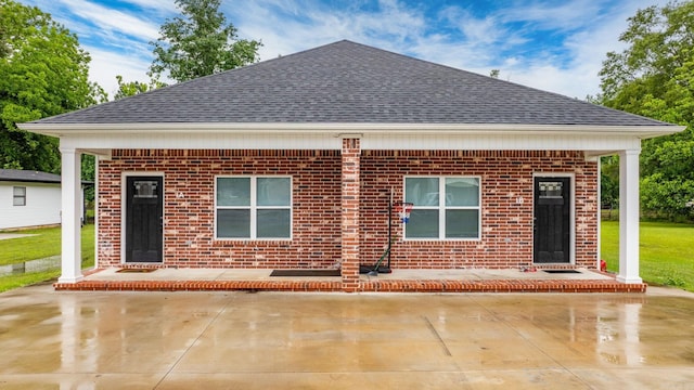 1 Park St Unit A & B, Mayflower, AR 72106 - view of front of home featuring brick siding, roof with shingles, and a patio