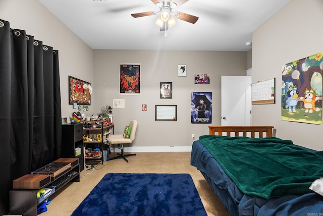 1 Park St Unit A & B, Mayflower, AR 72106 - bedroom with carpet floors, ceiling fan, and baseboards