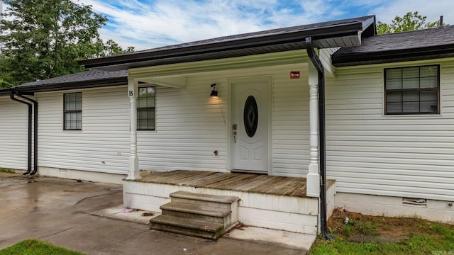 30 Center St Unit A & B, Mayflower, AR 72106 - entrance to property featuring crawl space and a shingled roof