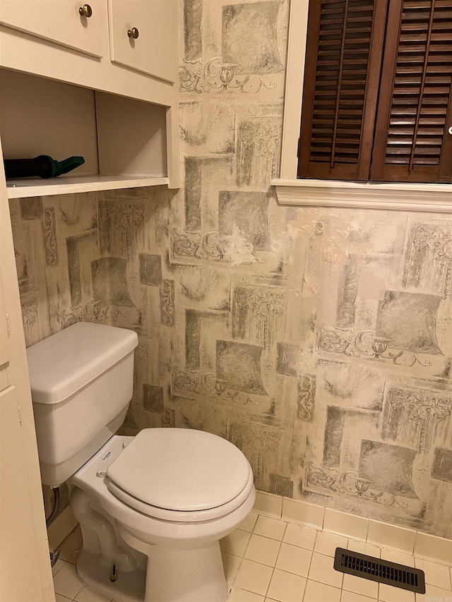 17003 Quail Run Dr, Little Rock, AR 72210 - bathroom with toilet and tile patterned flooring