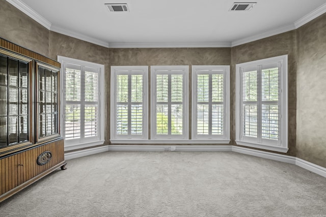 119 Marseille Dr, Maumelle, AR 72113 - spare room featuring crown molding, carpet flooring, and baseboards