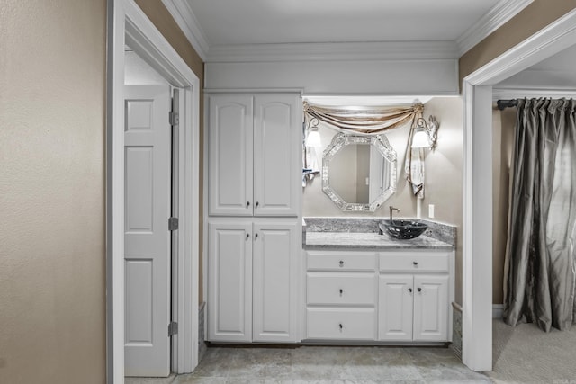 119 Marseille Dr, Maumelle, AR 72113 - bathroom featuring vanity and crown molding