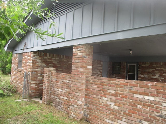 3908 S Hazel St, Pine Bluff, AR 71603 - exterior view of board and batten siding and brick siding