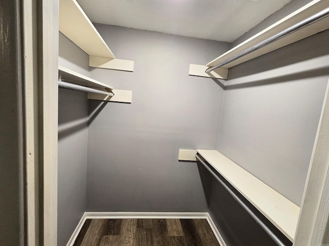 2715 Greenbriar Dr Apt B, Jonesboro, AR 72401 - walk in closet with dark wood-style flooring
