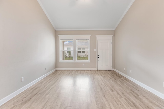 17 Woodhaven Dr, Cabot, AR 72023 - empty room with ornamental molding, baseboards, and light wood-style flooring