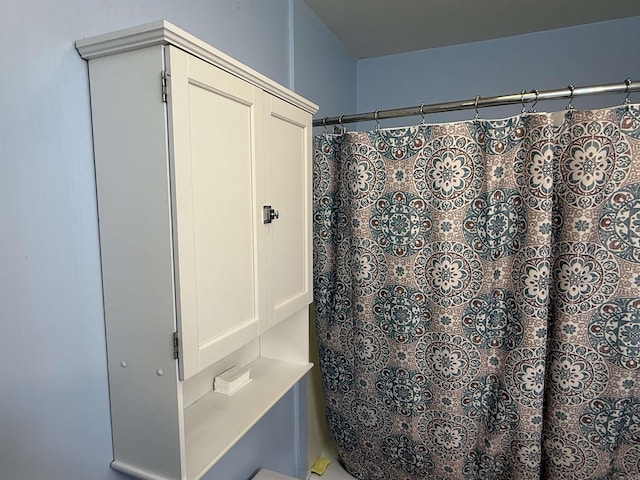 9925 Dublin Dr, Shannon Hills, AR 72103 - bathroom featuring a shower with shower curtain