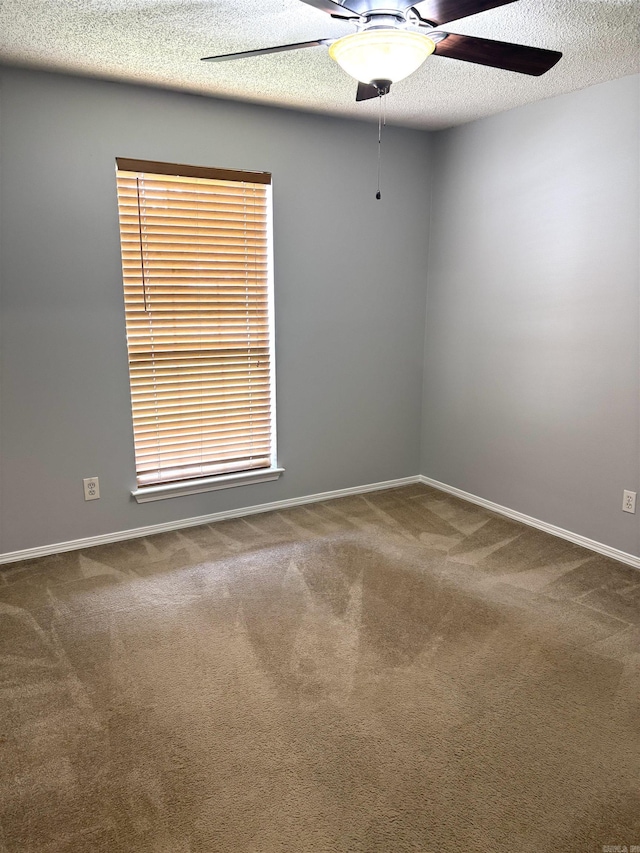 54 Redleaf Crk, Little Rock, AR 72210 - unfurnished room featuring ceiling fan, carpet floors, baseboards, and a textured ceiling