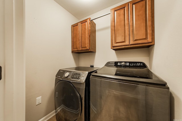 3305 Garden Club Dr, Bryant, AR 72022 - laundry area with independent washer and dryer and cabinet space