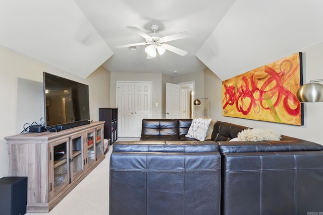 12714 Meadows Edge Ln, Little Rock, AR 72211 - carpeted living area with ceiling fan