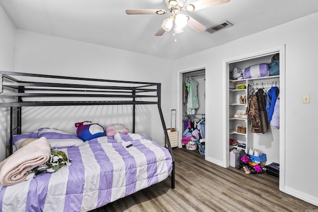 303 Pike Rd, Benton, AR 72019 - bedroom featuring wood finished floors, baseboards, and ceiling fan
