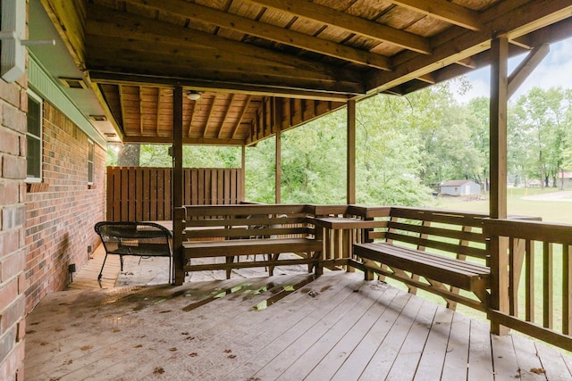 1257 Kimwood Dr, Benton, AR 72019 - view of wooden terrace