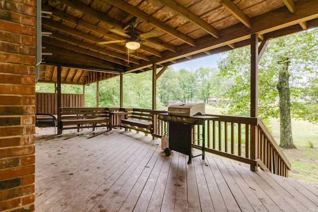 1257 Kimwood Dr, Benton, AR 72019 - wooden terrace featuring a grill