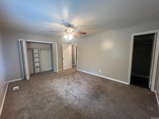 1206 E Twin Lakes Dr, Little Rock, AR 72204 - unfurnished bedroom with carpet, baseboards, ceiling fan, and a closet