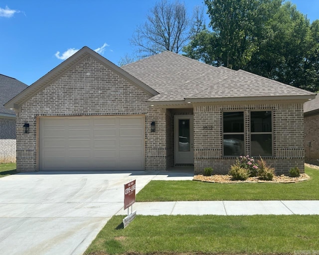 3512 Logan Rdg, Bryant, AR 72022 - view of front of home featuring brick siding, a shingled roof, driveway, and an attached garage