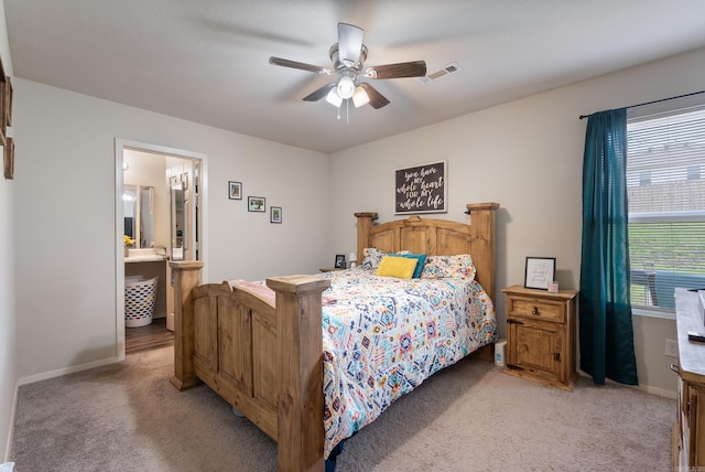 35 Summer Breeze Rd, Conway, AR 72032 - bedroom with light colored carpet, baseboards, and a ceiling fan