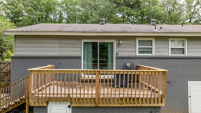6209 Navajo Trl, North Little Rock, AR 72116 - deck with stairway