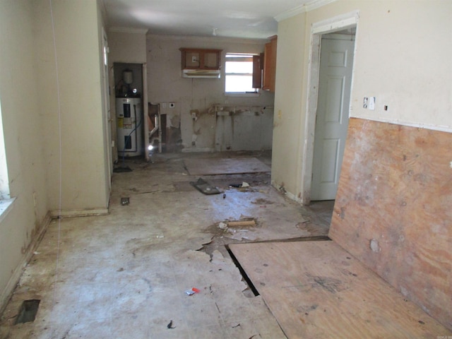 1001 Park St, North Little Rock, AR 72114 - kitchen featuring crown molding and electric water heater