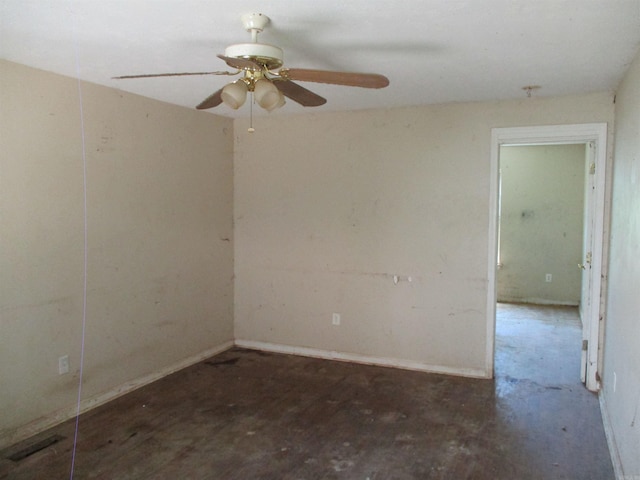 1001 Park St, North Little Rock, AR 72114 - spare room with a ceiling fan