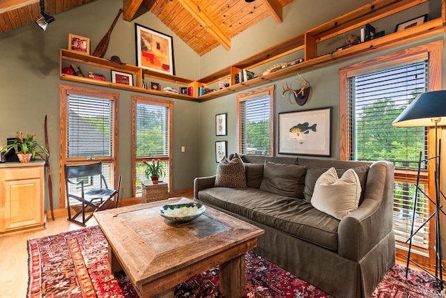 489 Ridgeway Dr, Little Rock, AR 72205 - living area with wood finished floors and wood ceiling