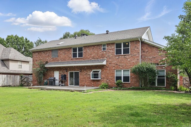 11 Crystal Mountain Ln, Maumelle, AR 72113 - back of house with brick siding, a patio area, and a shingled roof
