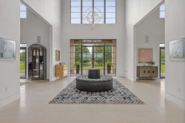 3307 Pruetts Chapel Rd, Paragould, AR 72450 - tiled entrance foyer with a towering ceiling and a chandelier