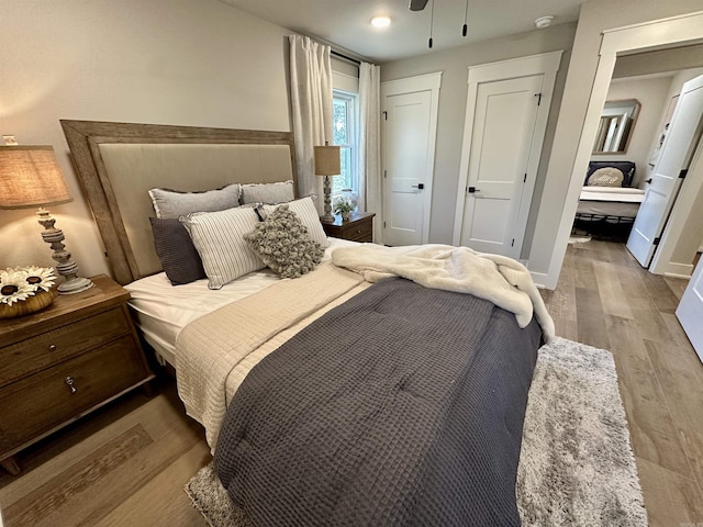 2529 Brandy Dr, Heber Springs, AR 72543 - bedroom with wood finished floors and ceiling fan