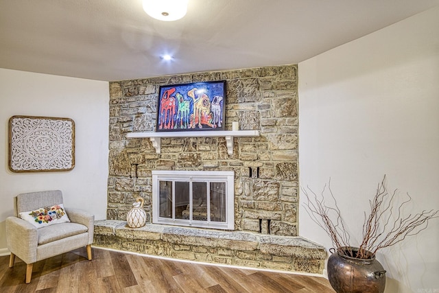 30 Segovia Dr, Hot Springs Village, AR 71909 - detailed view of a fireplace and wood finished floors