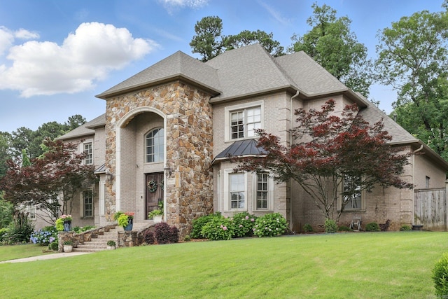 53 Maisons, Little Rock, AR 72223 - french provincial home with brick siding, roof with shingles, a standing seam roof, and stone siding