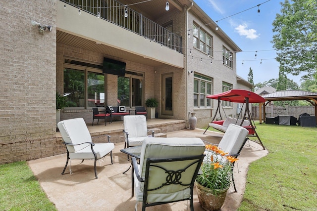 53 Maisons, Little Rock, AR 72223 - view of patio featuring a gazebo and a balcony