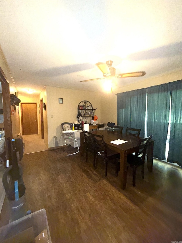 171 Sumter Dr, Malvern, AR 72104 - dining room featuring wood finished floors and a ceiling fan