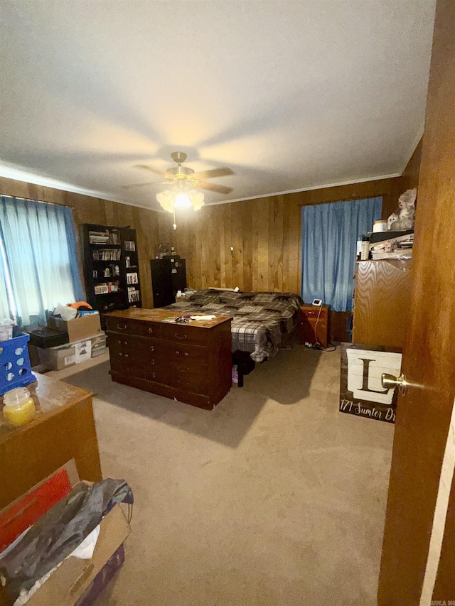 171 Sumter Dr, Malvern, AR 72104 - carpeted bedroom with wooden walls