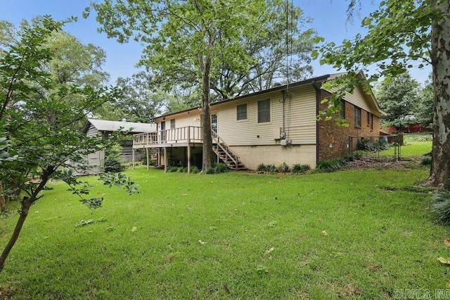 3 Kordsmeier Ct, Little Rock, AR 72205 - rear view of property featuring stairway and a deck