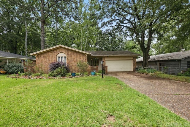 3 Kordsmeier Ct, Little Rock, AR 72205 - ranch-style home featuring brick siding, a garage, a front lawn, and concrete driveway