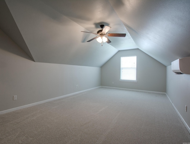 5045 Maple Leaf Dr, Benton, AR 72019 - bonus room with lofted ceiling, light carpet, baseboards, and a ceiling fan