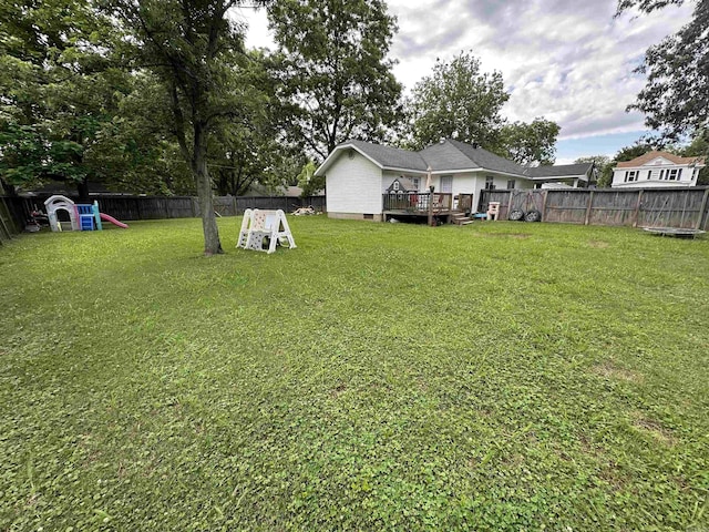 621 W 7th St, Rector, AR 72461 - view of yard with a wooden deck