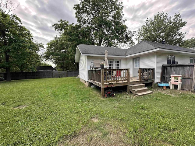 621 W 7th St, Rector, AR 72461 - back of house with a wooden deck