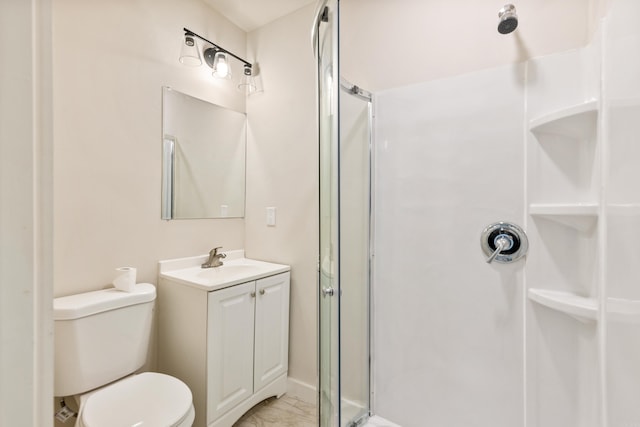 2506 W 6th St, Little Rock, AR 72205 - full bath featuring a stall shower, vanity, and toilet