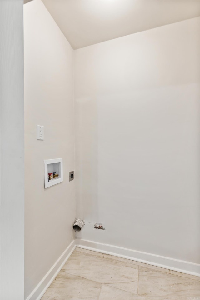 2506 W 6th St, Little Rock, AR 72205 - laundry area with hookup for a washing machine, baseboards, and electric dryer hookup