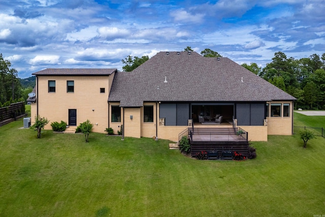 20 Accadia Ct, Little Rock, AR 72223 - back of house with central AC unit and a shingled roof