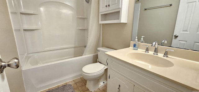 203 Creekwood Dr, Jacksonville, AR 72076 - bathroom featuring toilet, vanity, and shower / tub combo
