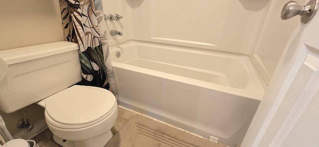 203 Creekwood Dr, Jacksonville, AR 72076 - bathroom with shower / bath combo with shower curtain and toilet