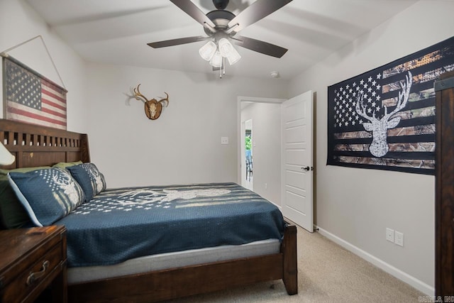 1449 Woolridge Dr, Benton, AR 72019 - bedroom featuring carpet floors, baseboards, and a ceiling fan