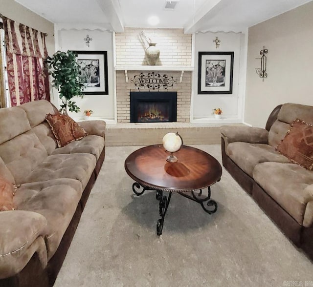 9 Apple Tree Cir, Little Rock, AR 72210 - living room featuring a fireplace and concrete flooring