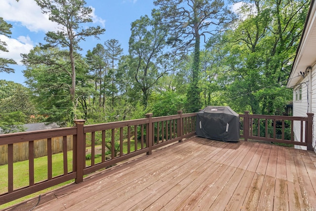 7521 Gable, Little Rock, AR 72205 - wooden terrace with a grill
