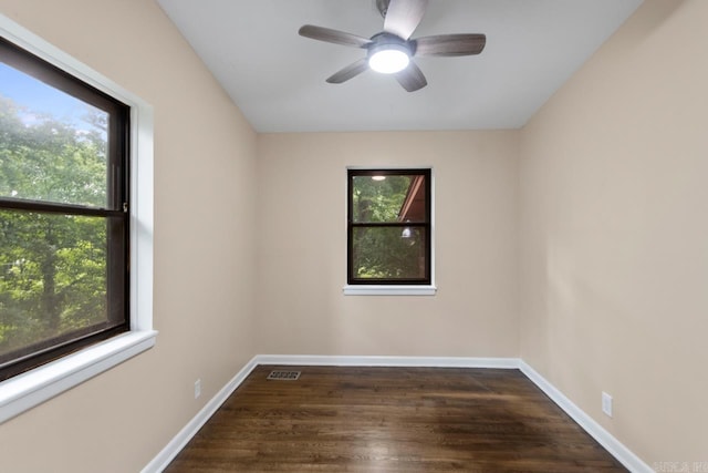 18 Woodcliff Cir, Little Rock, AR 72204 - spare room with wood finished floors, baseboards, and ceiling fan