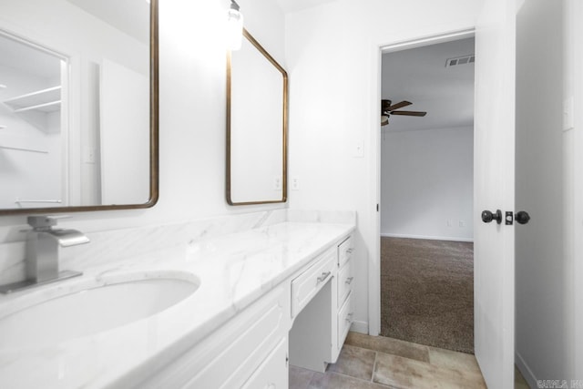 3 Poydras Dr, Little Rock, AR 72211 - bathroom with vanity and ceiling fan