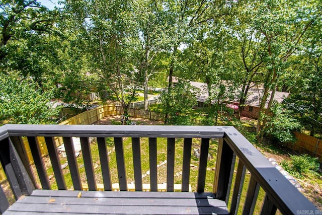 3 Poydras Dr, Little Rock, AR 72211 - wooden terrace with a fenced backyard