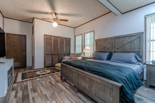 3110 Edison Ave, Benton, AR 72015 - bedroom featuring wood finished floors and a ceiling fan