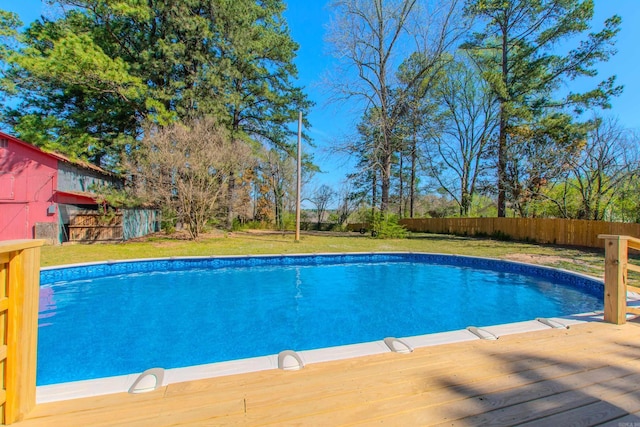 3110 Edison Ave, Benton, AR 72015 - outdoor pool with a wooden deck