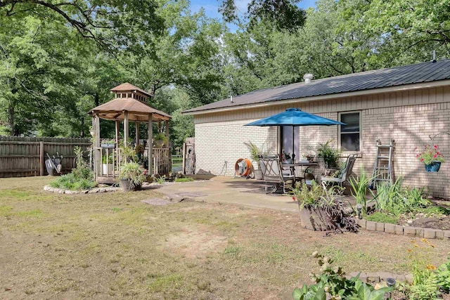 234 Robin Ln, Walnut Ridge, AR 72476 - view of yard featuring a gazebo and a patio area